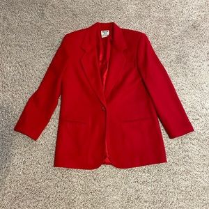 Harrison Kent women’s red wool ladies blazer in size 8